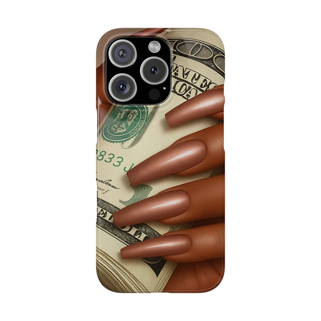 Stylish Slim Phone Case with Money Design, Chic Accessory, Trendy Gift, Phone Protector, Fashionable Tech Case