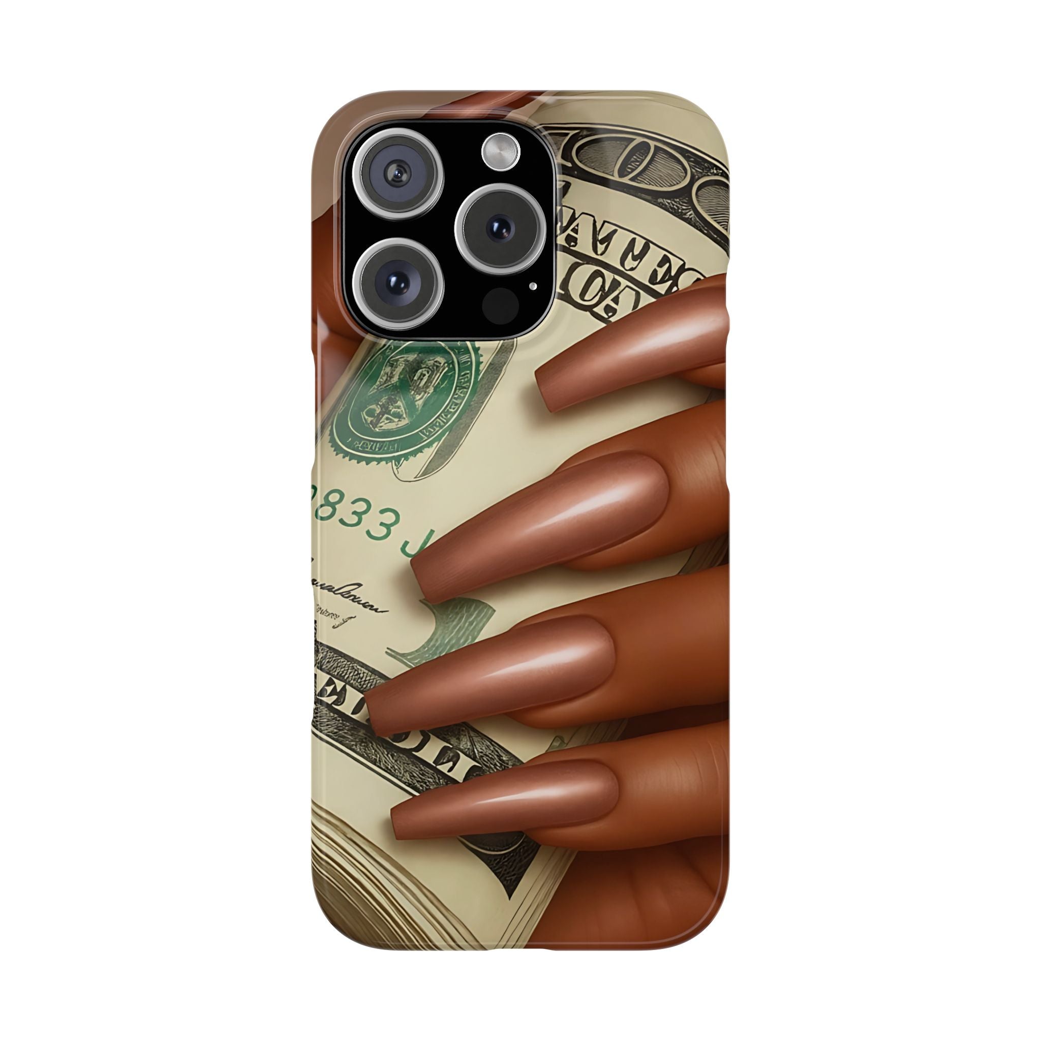 Stylish Slim Phone Case with Money Design, Chic Accessory, Trendy Gift, Phone Protector, Fashionable Tech Case