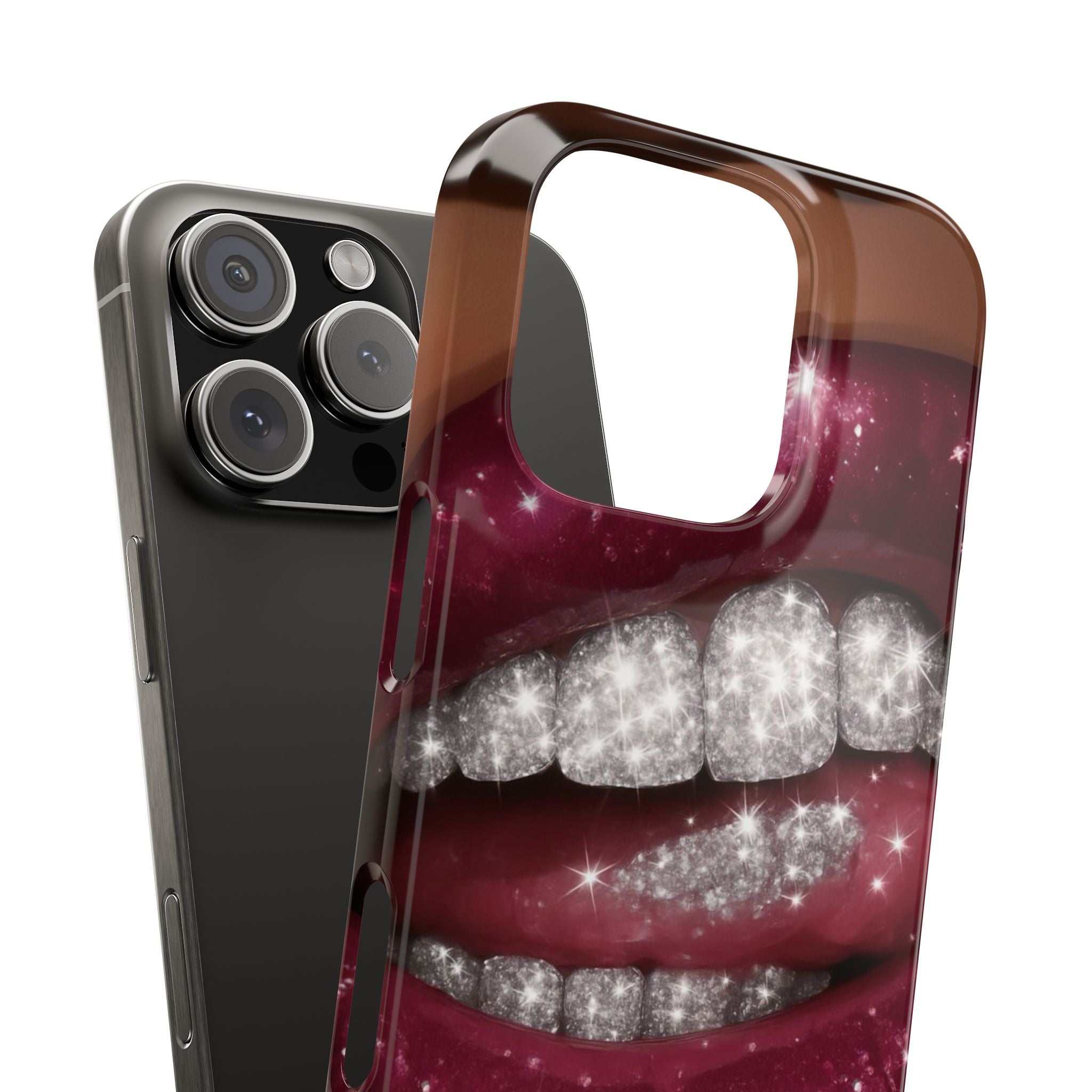 Glamorous Lip Art Phone Case | Trendy Slim Mobile Cover for Her | Perfect Gift for Makeup Lovers | Stylish Accessories