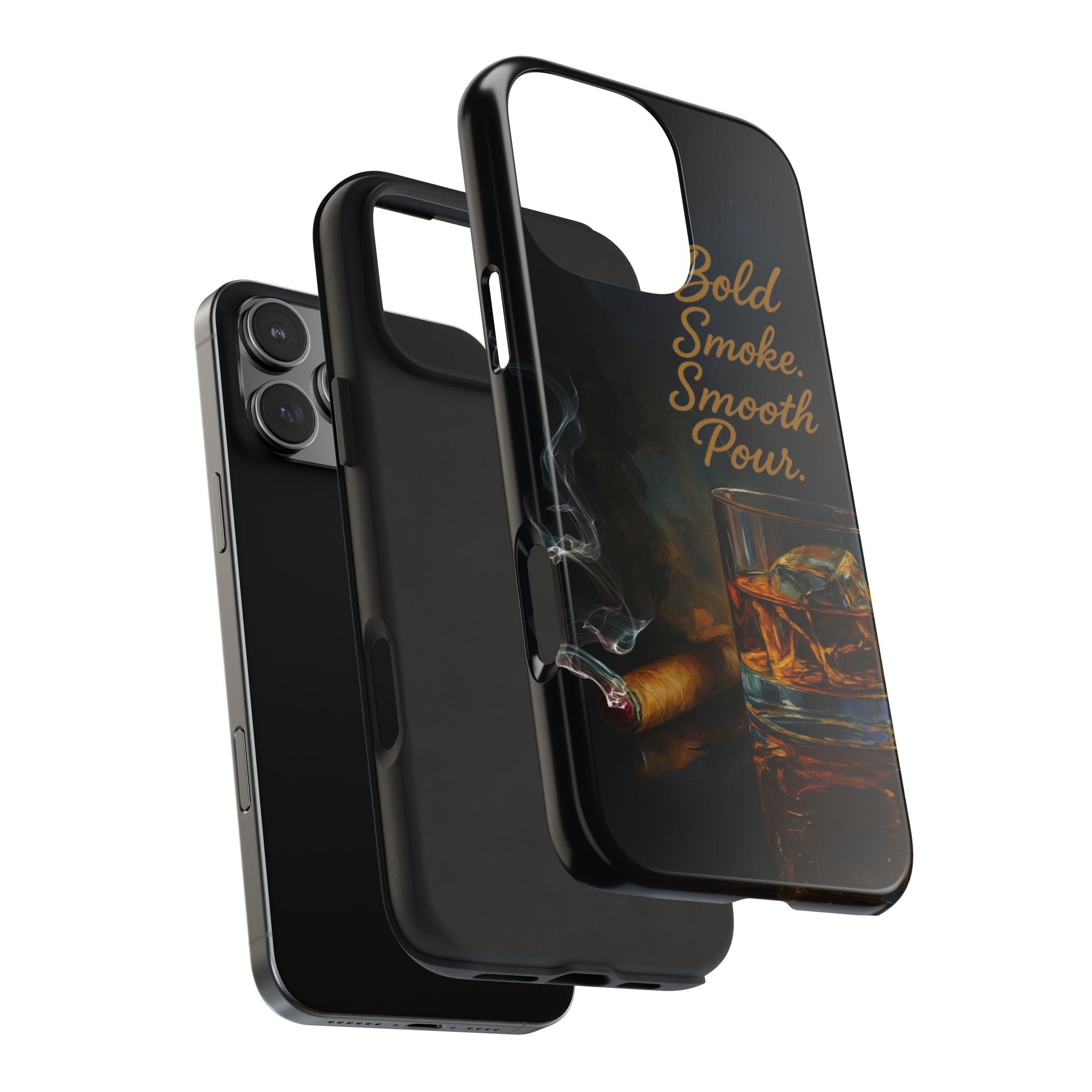 Bold Whiskey and Cigar Tough Phone Cases | Perfect Gift for Him | Unique Phone Accessory | Stylish Phone Protection | Alcohol Lover's Gift
