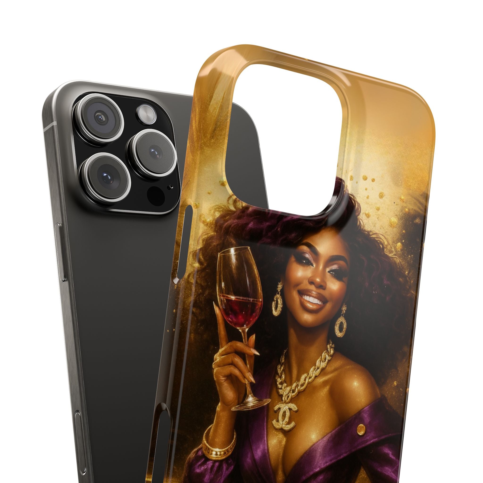 Chic Slim Phone Cases with 'Black Girl Magic' Design, Stylish Accessories, Gift for Her, Fashionable Mobile Covers, Empowering Phone Case