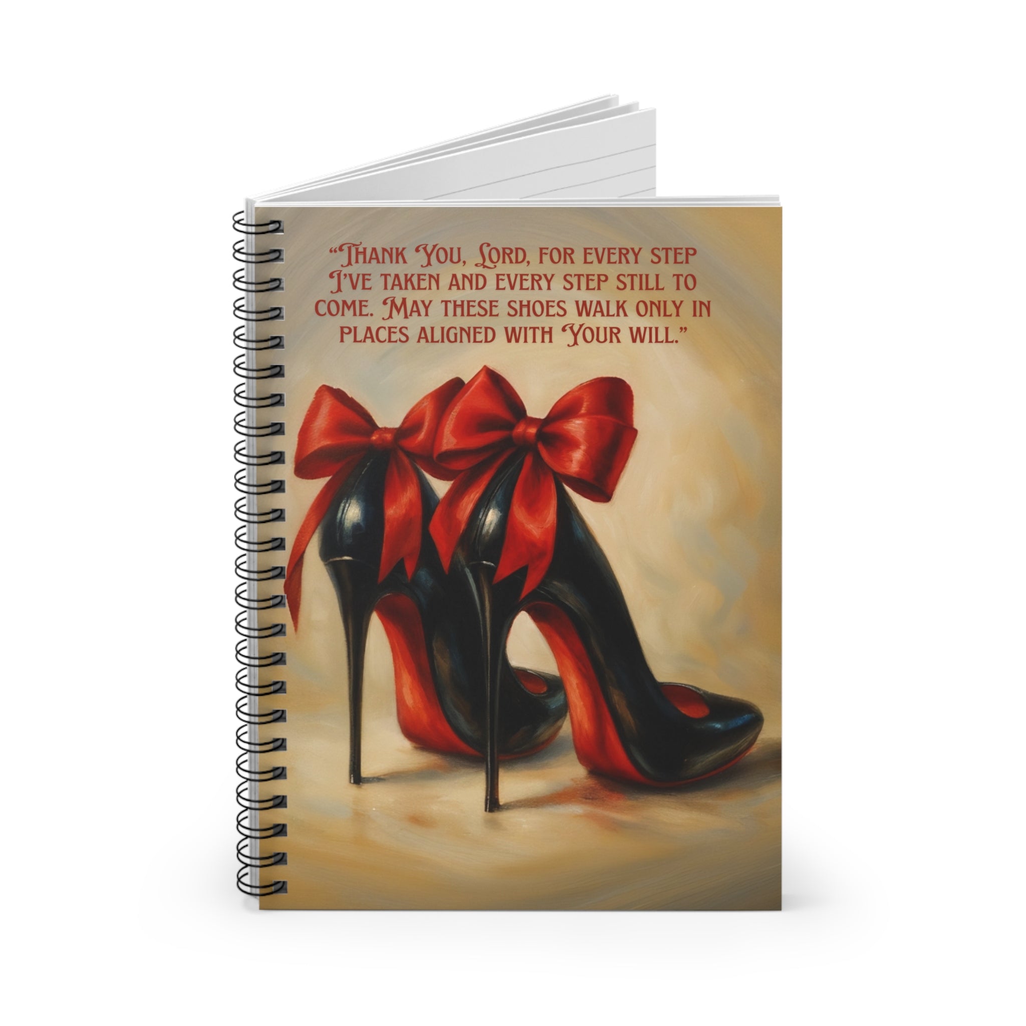 Elegant High Heel Spiral Notebook | Stylish Journal for Fashion Lovers, Inspirational Gift, Art Notebook, Christian Devotional, Quote [...]
