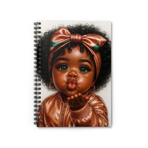 Charming Baby Girl Spiral Notebook, Cute Childhood Journal, School Supplies, Gift for Kids, Vintage Style Stationery, Unique Notebook