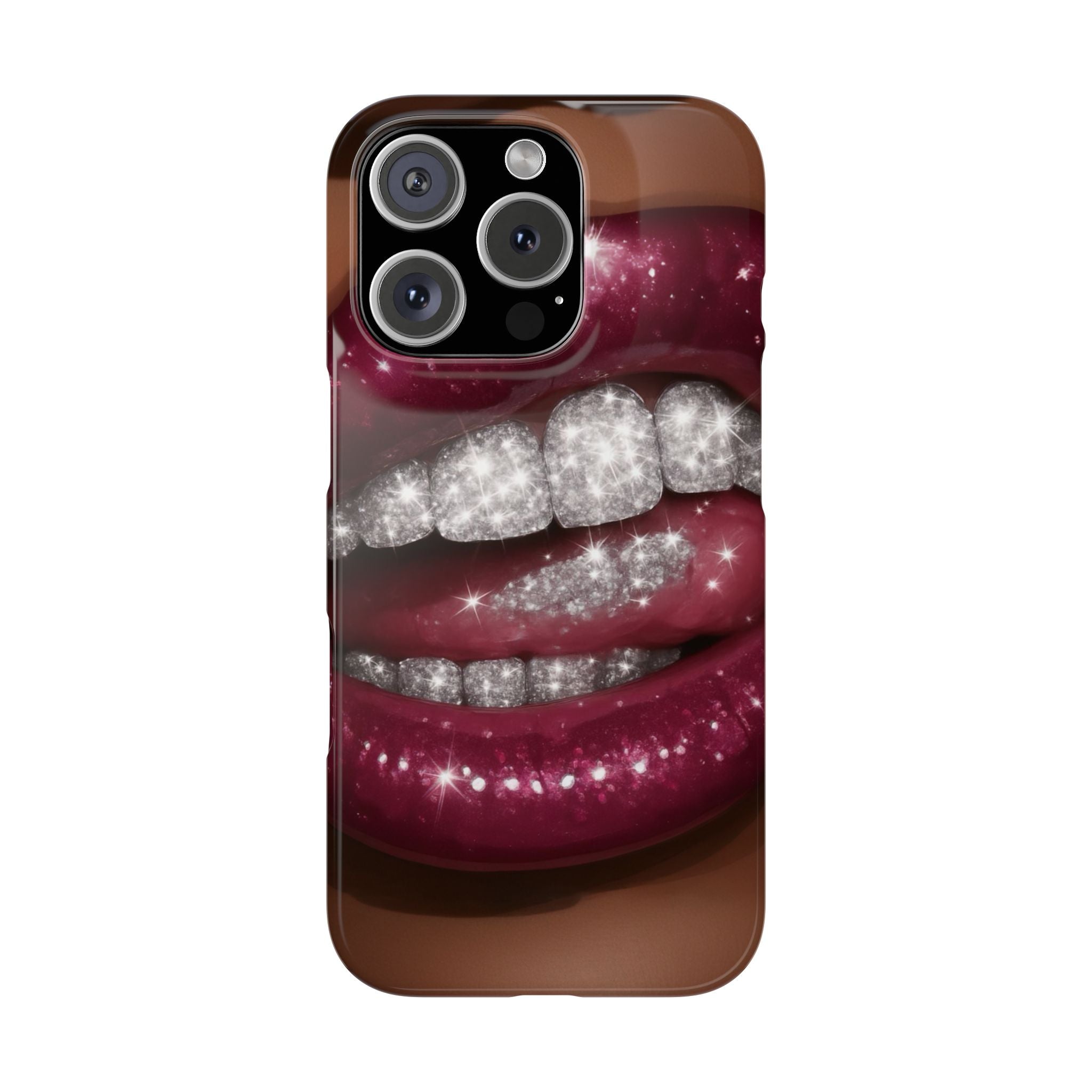Glamorous Lip Art Phone Case | Trendy Slim Mobile Cover for Her | Perfect Gift for Makeup Lovers | Stylish Accessories