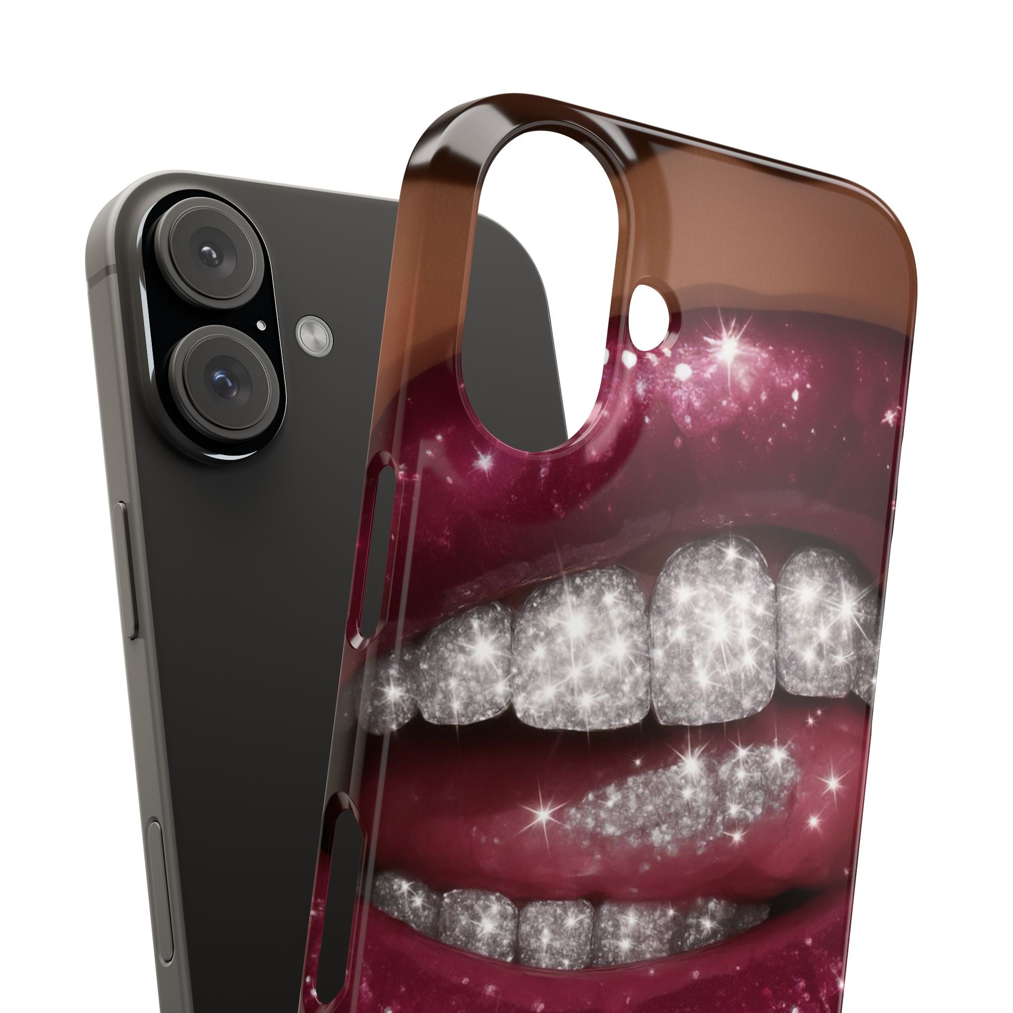 Glamorous Lip Art Phone Case | Trendy Slim Mobile Cover for Her | Perfect Gift for Makeup Lovers | Stylish Accessories