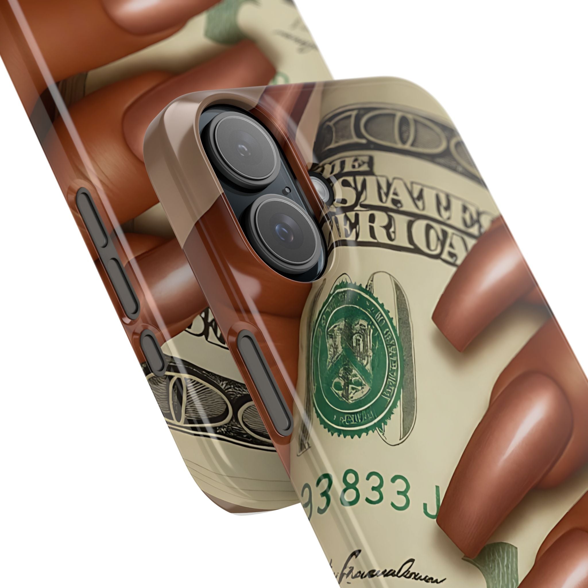 Stylish Slim Phone Case with Money Design, Chic Accessory, Trendy Gift, Phone Protector, Fashionable Tech Case