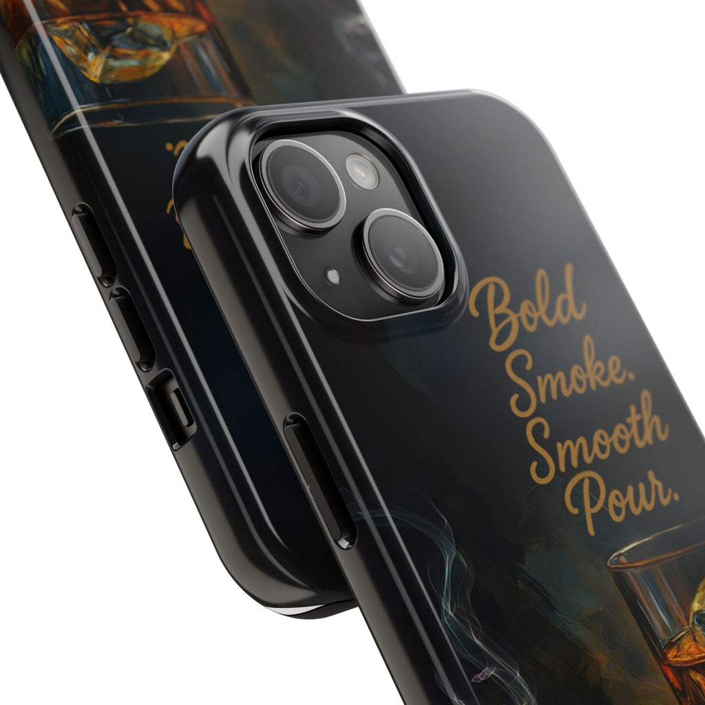 Bold Whiskey and Cigar Tough Phone Cases | Perfect Gift for Him | Unique Phone Accessory | Stylish Phone Protection | Alcohol Lover's Gift