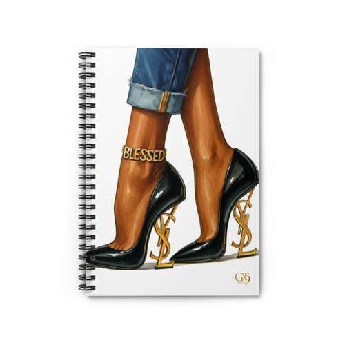 Blessed High Heel Spiral Notebook - Fashion Journal, Gift for Her, Chic Stationery, Stylish Planner, Inspirational Note Book