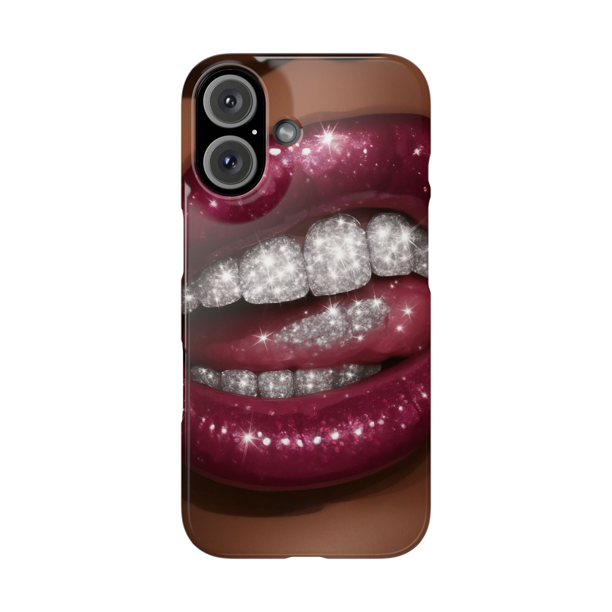 Glamorous Lip Art Phone Case | Trendy Slim Mobile Cover for Her | Perfect Gift for Makeup Lovers | Stylish Accessories
