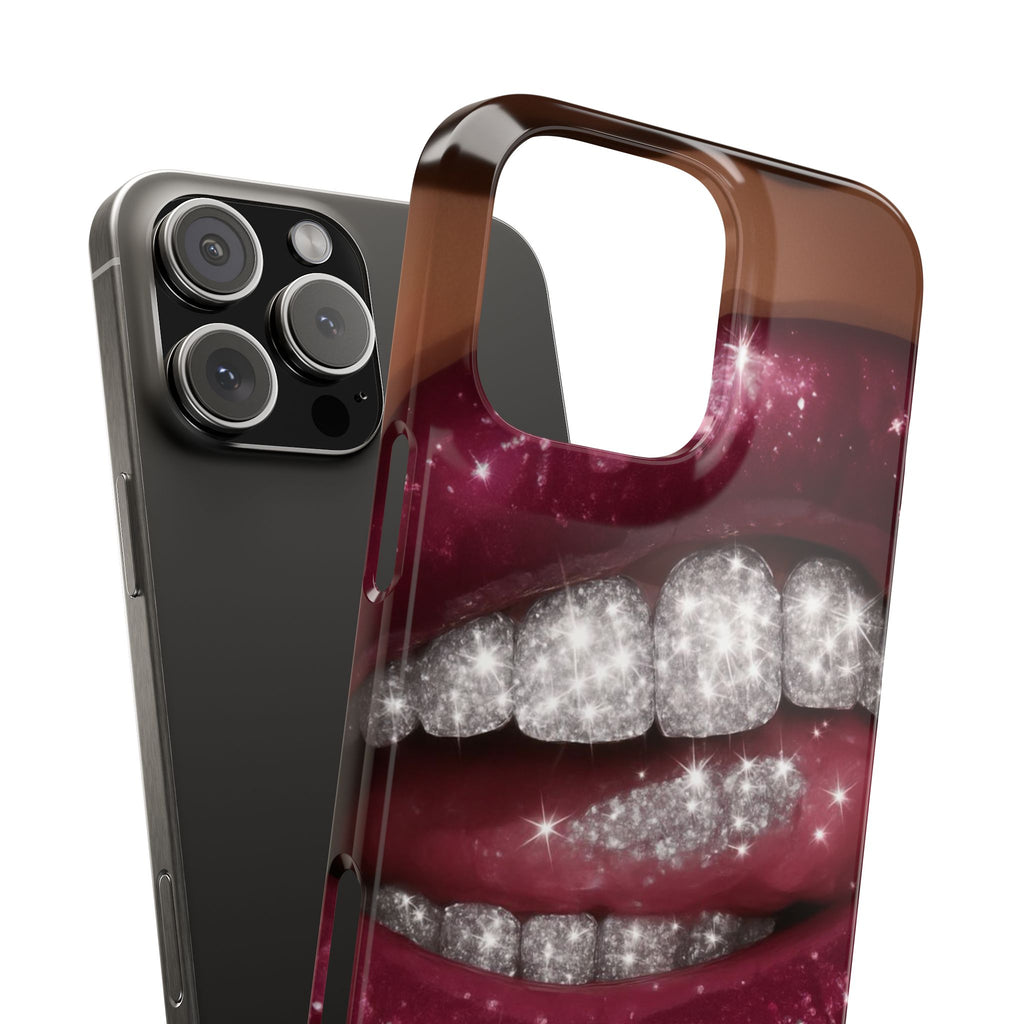 Glamorous Lip Art Phone Case | Trendy Slim Mobile Cover for Her | Perfect Gift for Makeup Lovers | Stylish Accessories