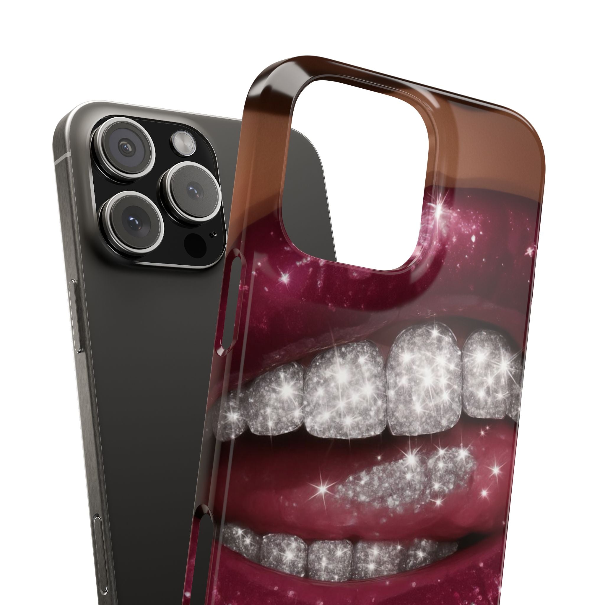 Glamorous Lip Art Phone Case | Trendy Slim Mobile Cover for Her | Perfect Gift for Makeup Lovers | Stylish Accessories