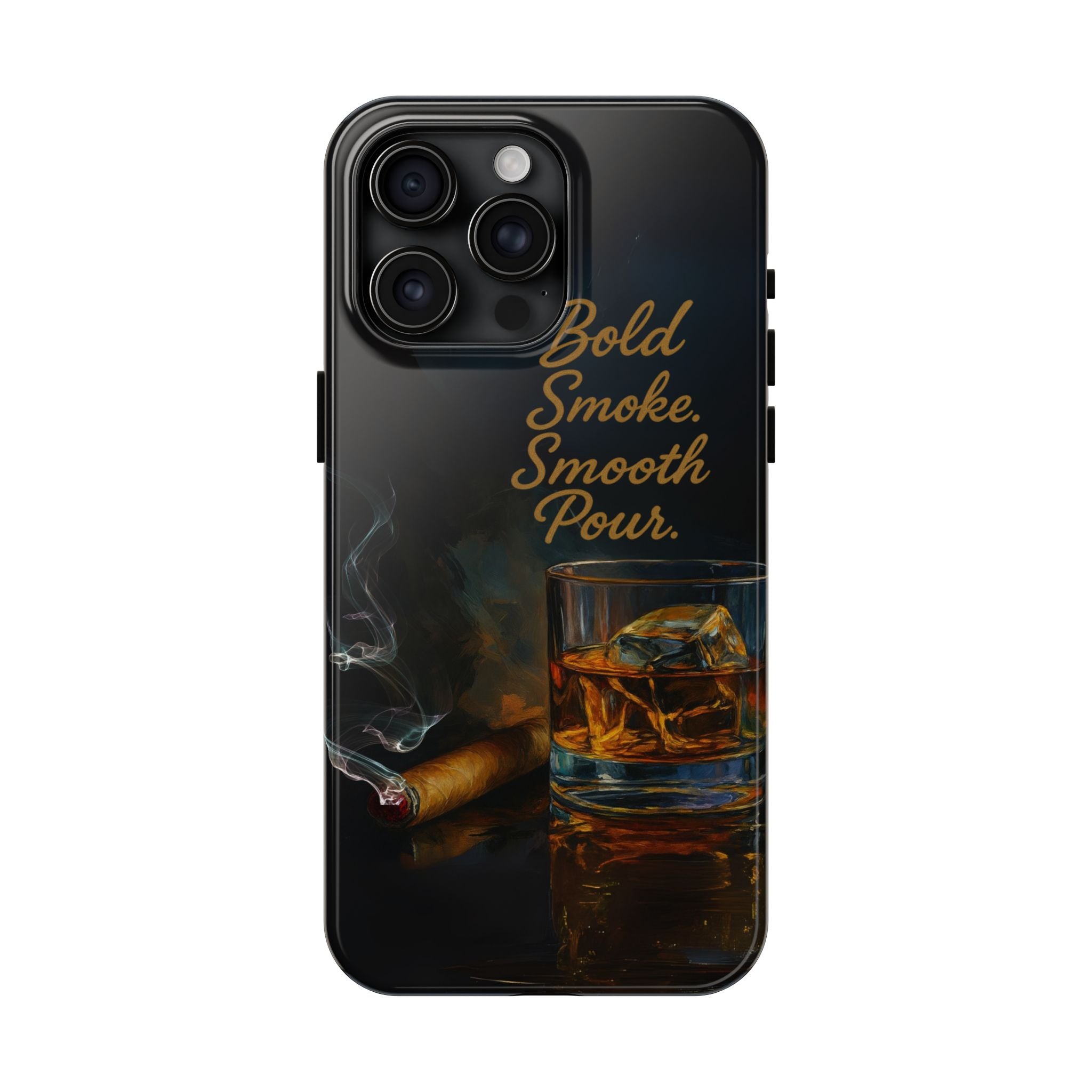 Bold Whiskey and Cigar Tough Phone Cases | Perfect Gift for Him | Unique Phone Accessory | Stylish Phone Protection | Alcohol Lover's Gift