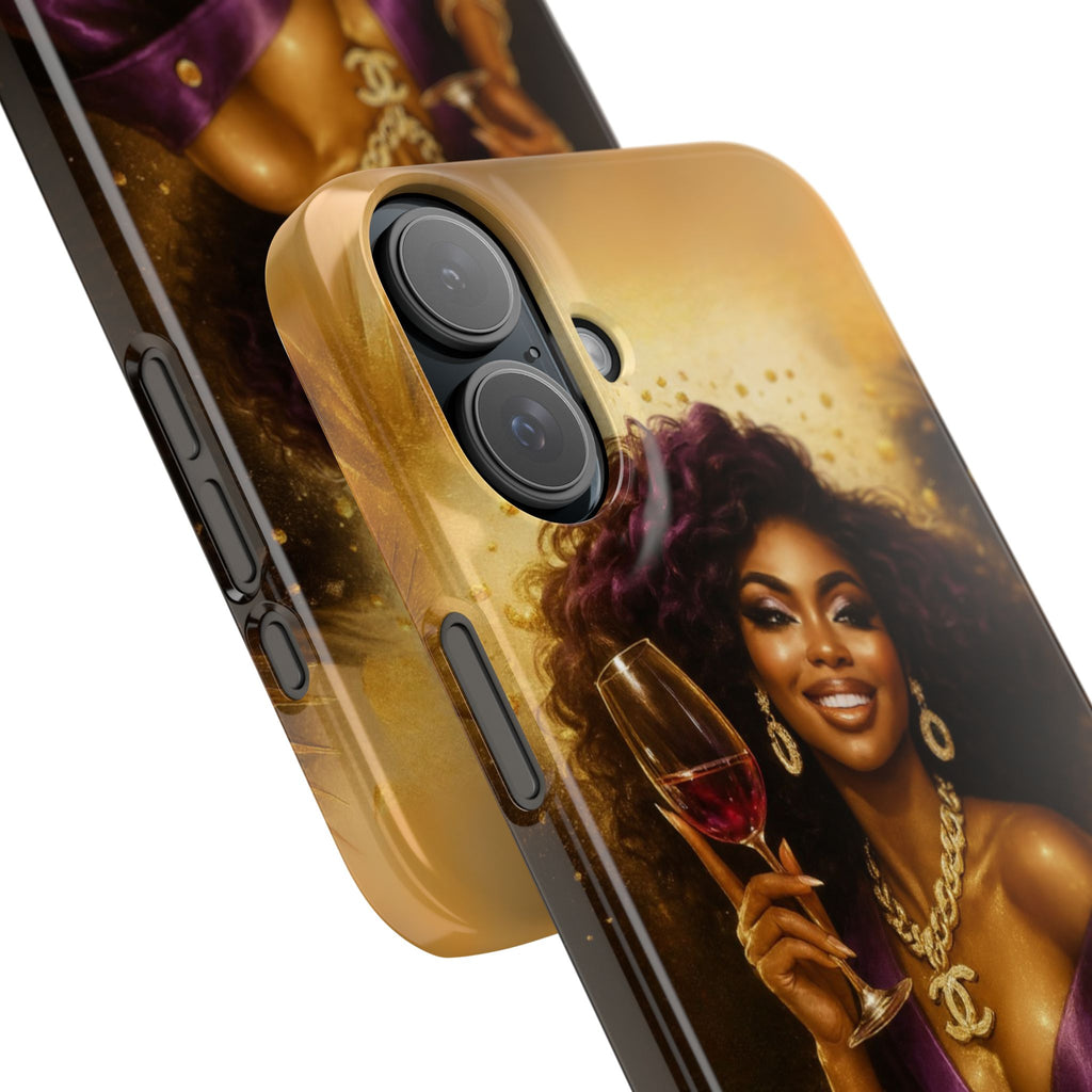 Chic Slim Phone Cases with 'Black Girl Magic' Design, Stylish Accessories, Gift for Her, Fashionable Mobile Covers, Empowering Phone Case