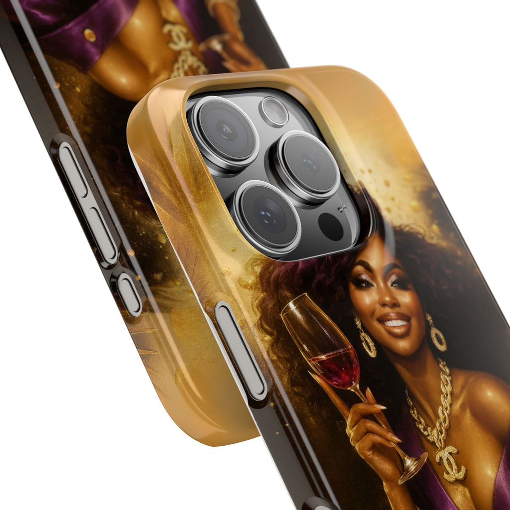Chic Slim Phone Cases with 'Black Girl Magic' Design, Stylish Accessories, Gift for Her, Fashionable Mobile Covers, Empowering Phone Case