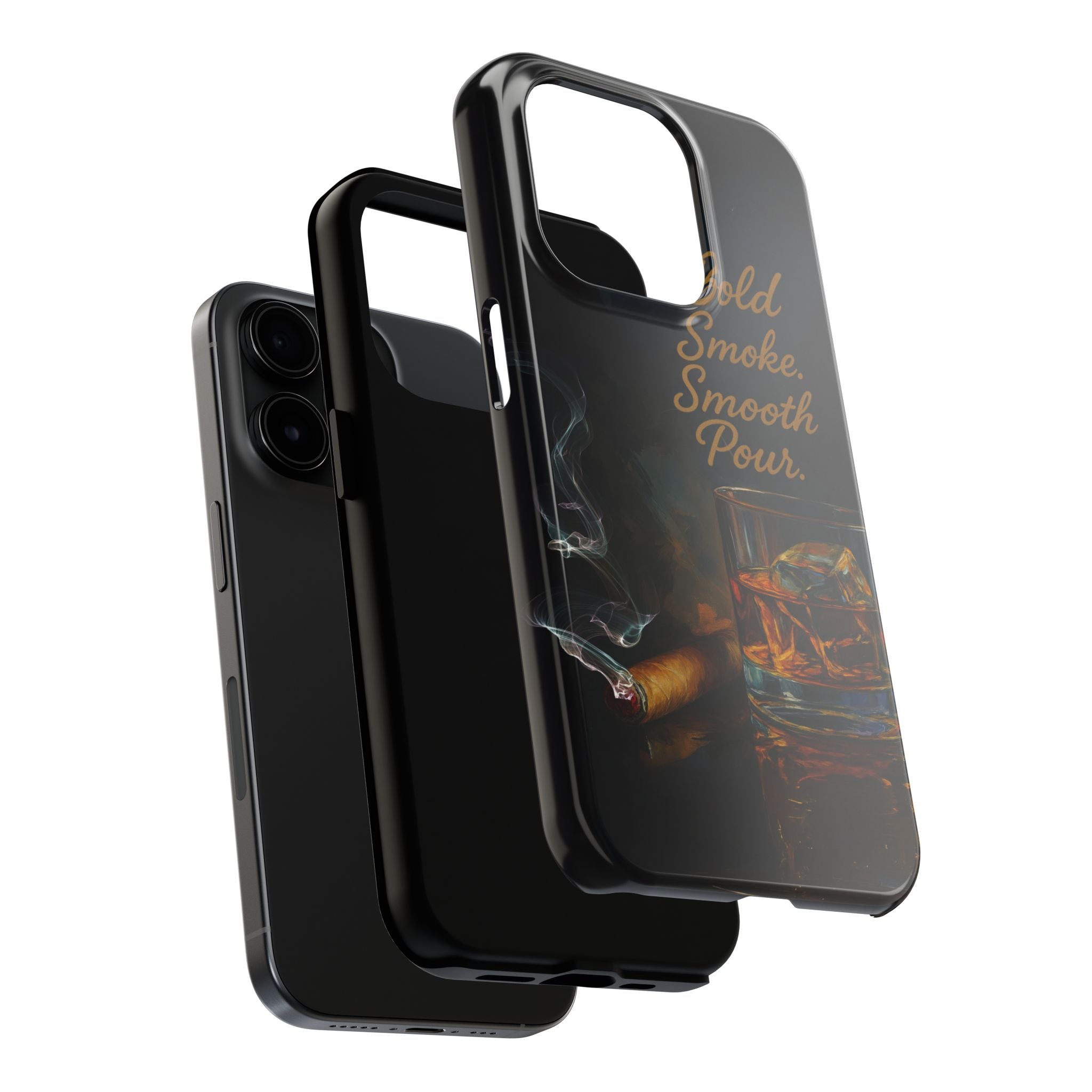 Bold Whiskey and Cigar Tough Phone Cases | Perfect Gift for Him | Unique Phone Accessory | Stylish Phone Protection | Alcohol Lover's Gift