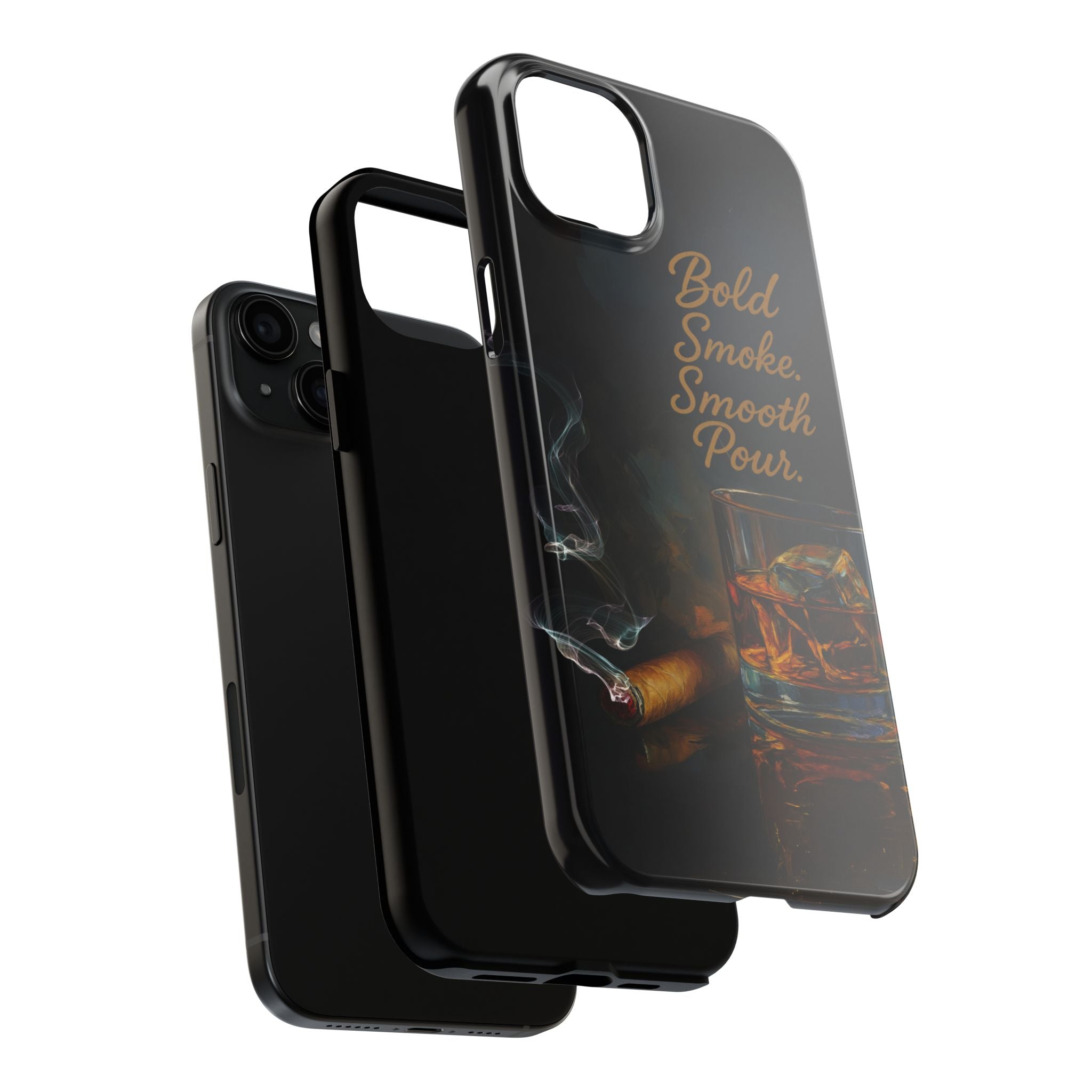Bold Whiskey and Cigar Tough Phone Cases | Perfect Gift for Him | Unique Phone Accessory | Stylish Phone Protection | Alcohol Lover's Gift