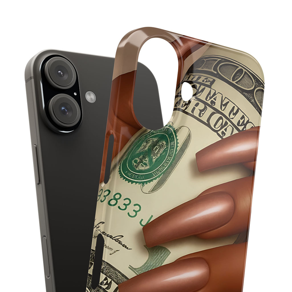 Stylish Slim Phone Case with Money Design, Chic Accessory, Trendy Gift, Phone Protector, Fashionable Tech Case