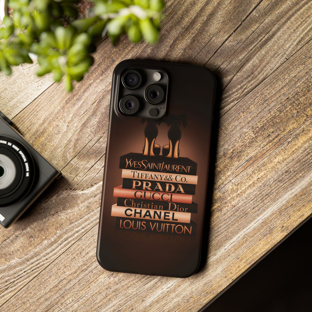 Chic Designer Phone Case for Fashion Lovers, Luxury Style, Slim Phone Protector, Trendy Gift for Her, Fashionista Accessory