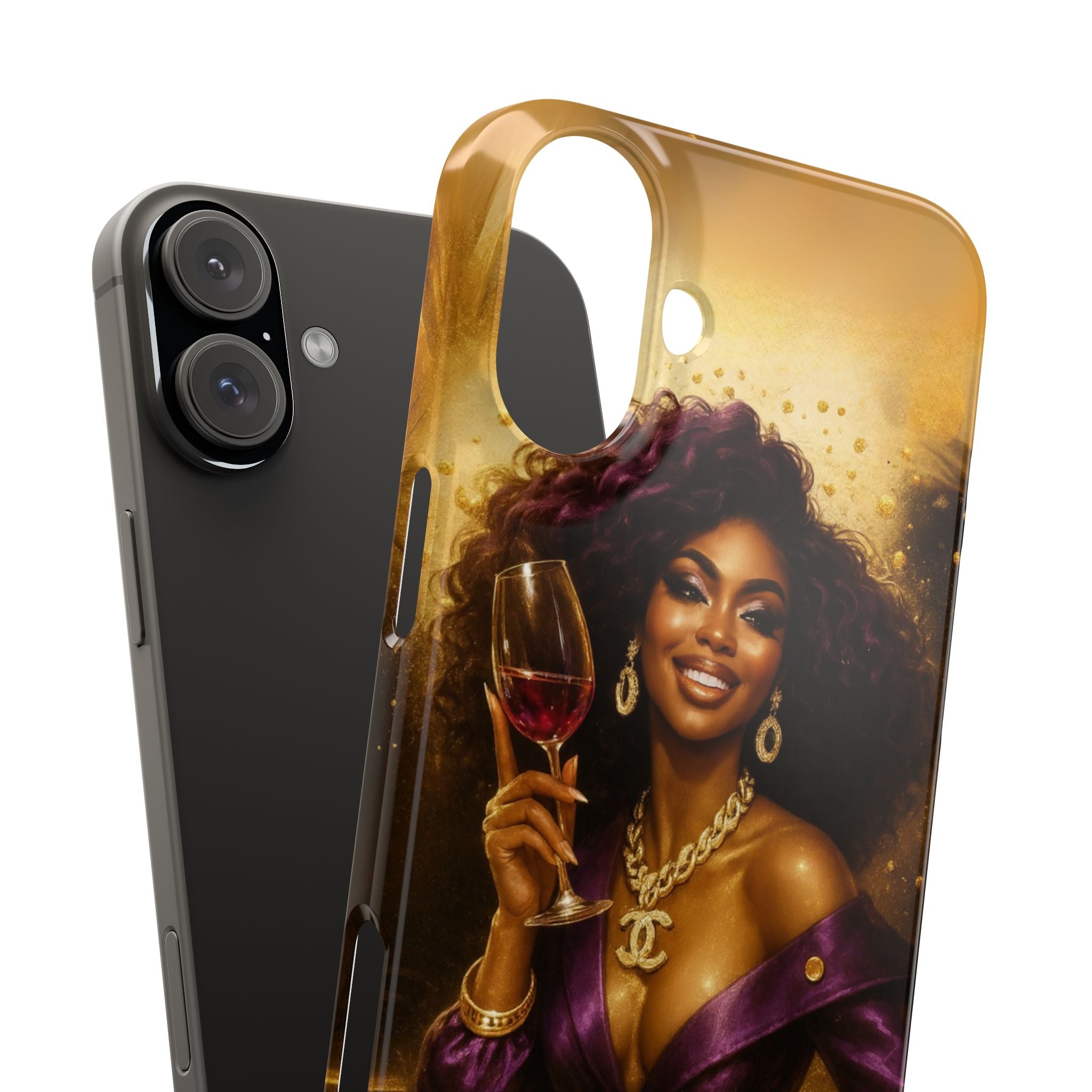 Chic Slim Phone Cases with 'Black Girl Magic' Design, Stylish Accessories, Gift for Her, Fashionable Mobile Covers, Empowering Phone Case