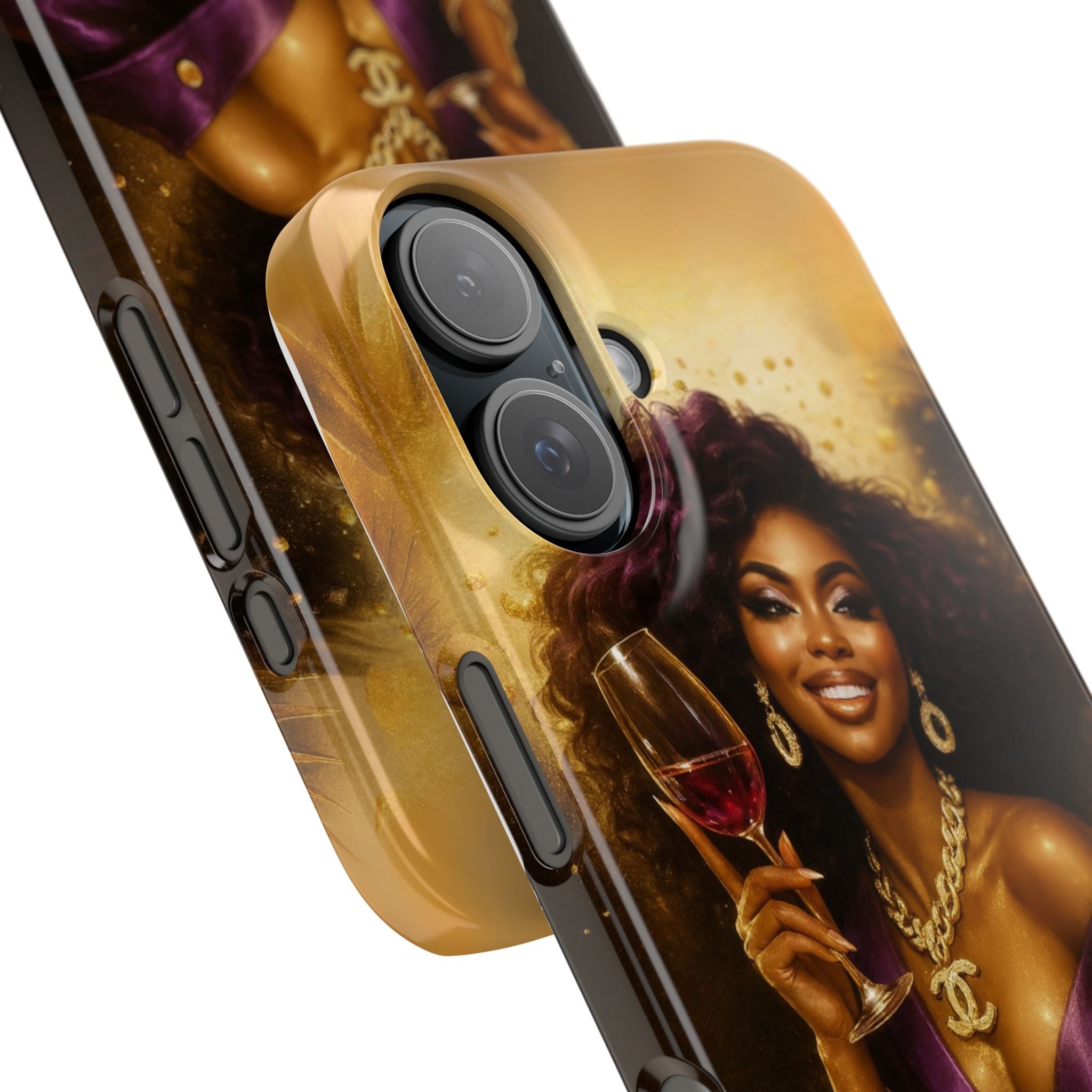 Chic Slim Phone Cases with 'Black Girl Magic' Design, Stylish Accessories, Gift for Her, Fashionable Mobile Covers, Empowering Phone Case