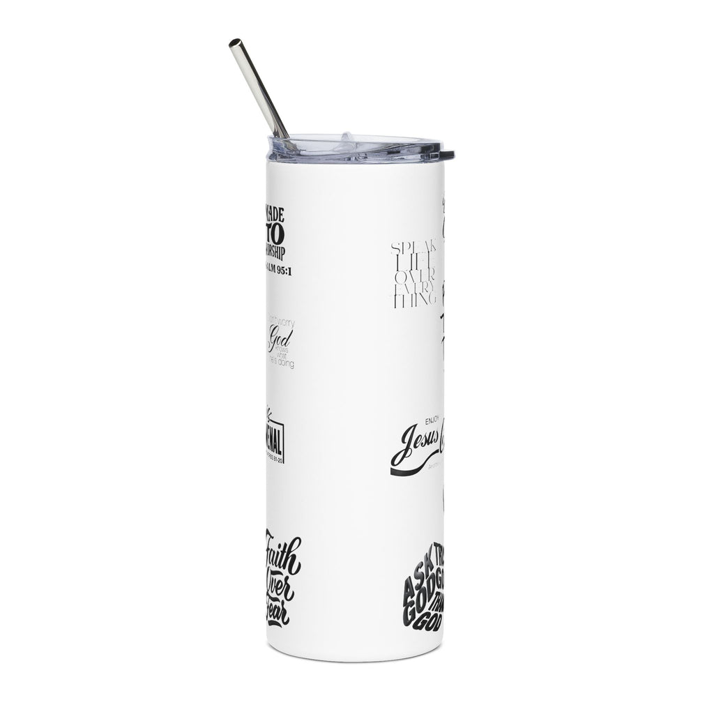 Fierce Faith Stainless Steel Tumbler, Christian Travel Mug, Inspirational Drinkware, Motivational Gifts, Stylish Hydration