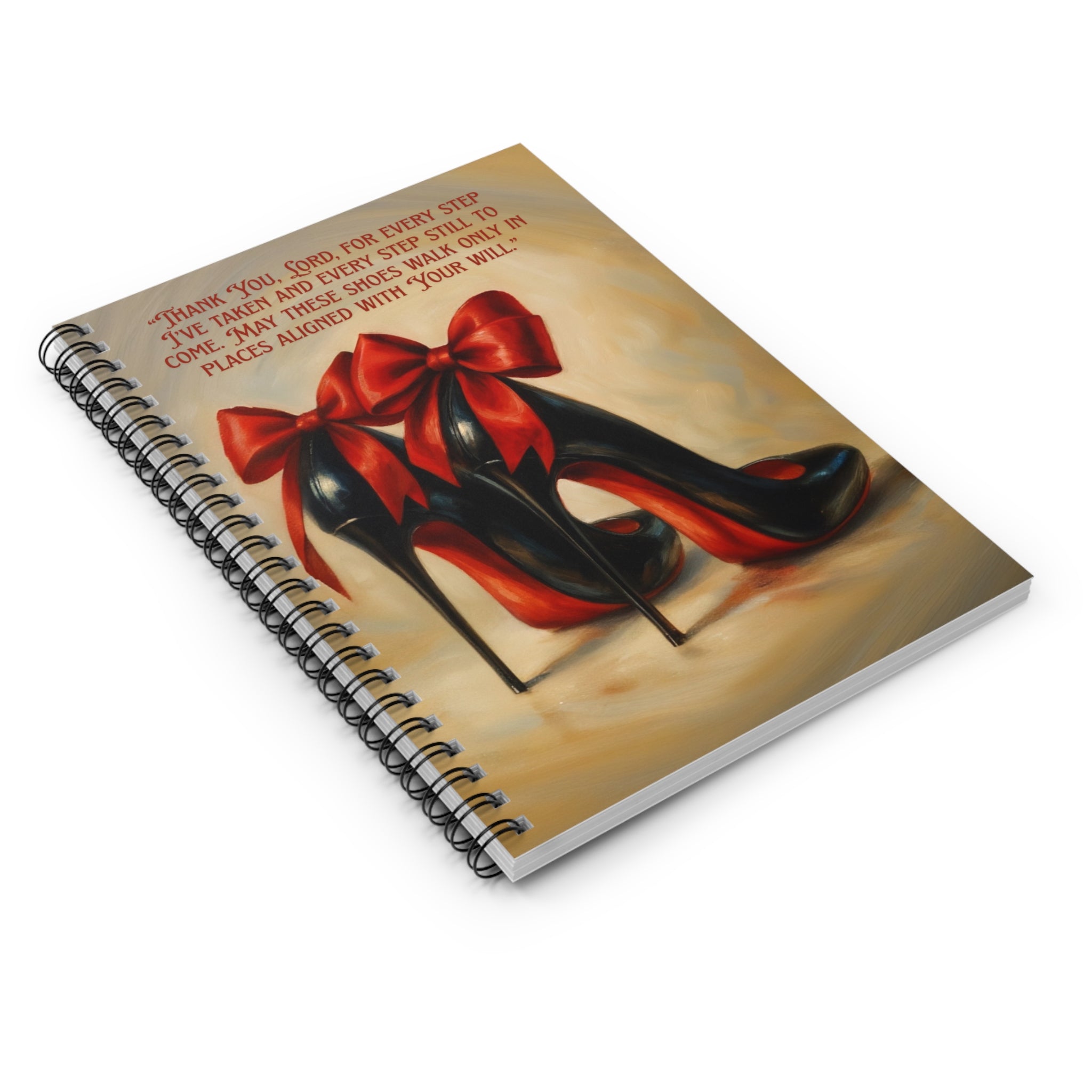 Elegant High Heel Spiral Notebook | Stylish Journal for Fashion Lovers, Inspirational Gift, Art Notebook, Christian Devotional, Quote [...]