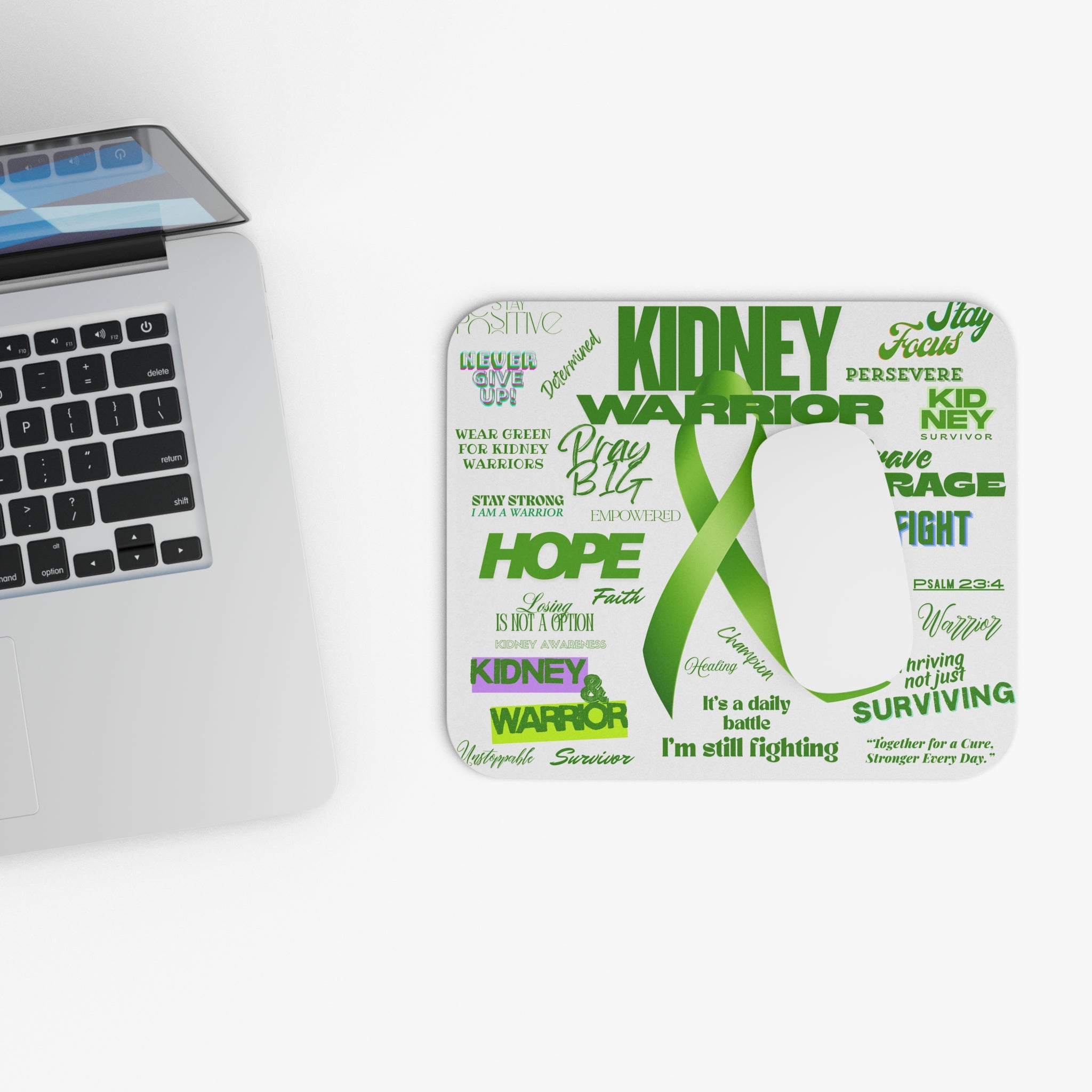 Kidney Warrior Mouse Pad - Empowering Office Gift, Positive Motivation Decor, Survivor Support, Encouragement Gift, Inspirational Workspace