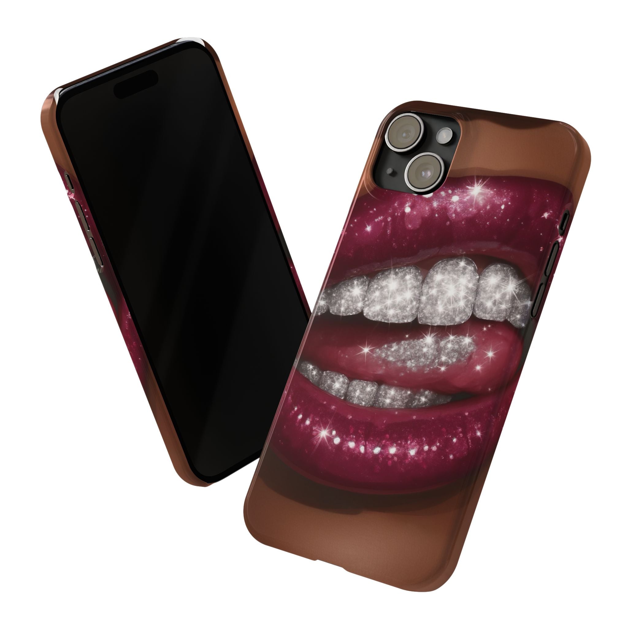 Glamorous Lip Art Phone Case | Trendy Slim Mobile Cover for Her | Perfect Gift for Makeup Lovers | Stylish Accessories