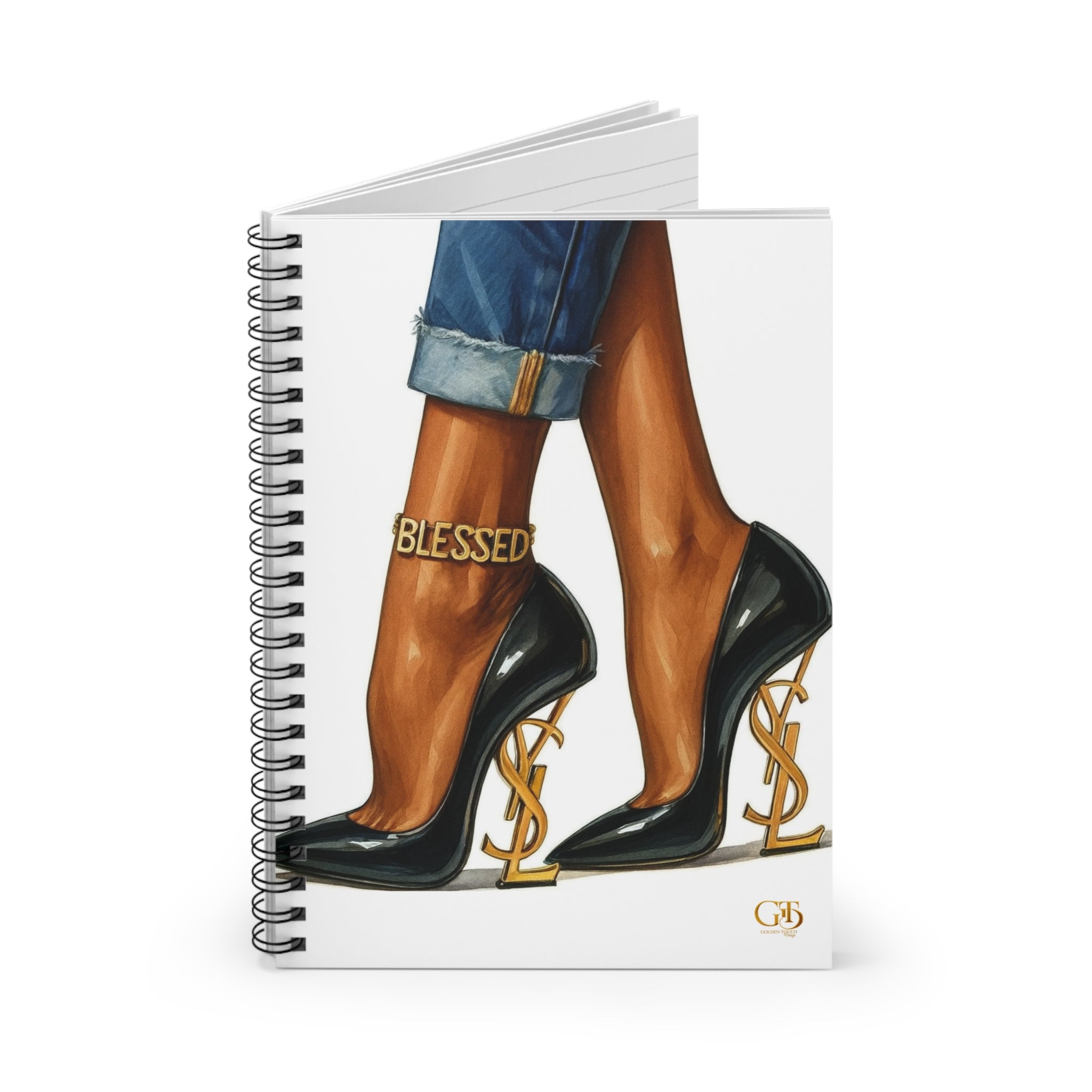 Blessed High Heel Spiral Notebook - Fashion Journal, Gift for Her, Chic Stationery, Stylish Planner, Inspirational Note Book