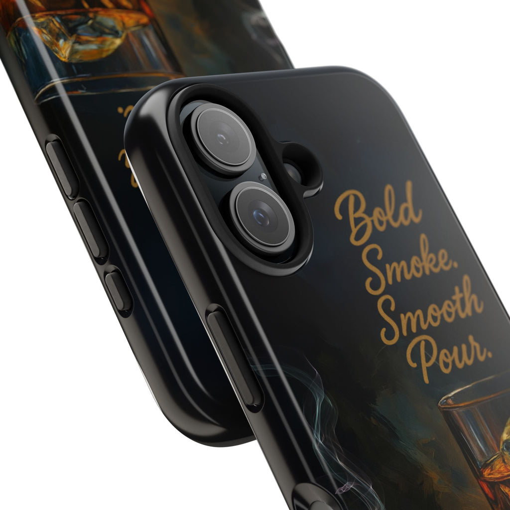 Bold Whiskey and Cigar Tough Phone Cases | Perfect Gift for Him | Unique Phone Accessory | Stylish Phone Protection | Alcohol Lover's Gift