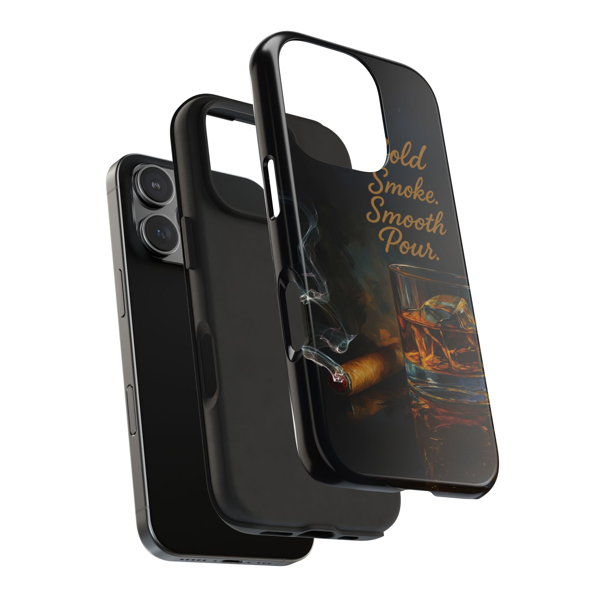 Bold Whiskey and Cigar Tough Phone Cases | Perfect Gift for Him | Unique Phone Accessory | Stylish Phone Protection | Alcohol Lover's Gift