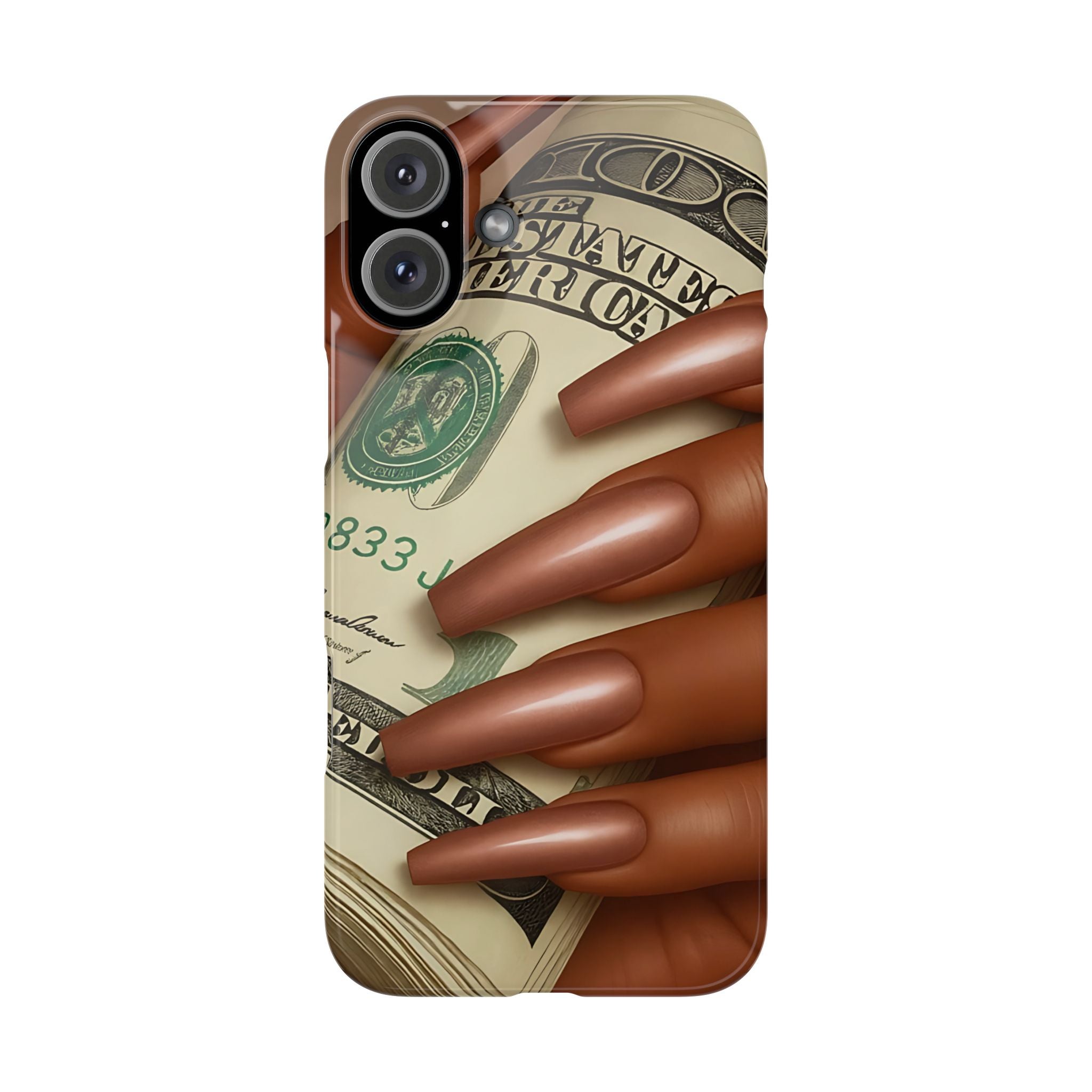 Stylish Slim Phone Case with Money Design, Chic Accessory, Trendy Gift, Phone Protector, Fashionable Tech Case