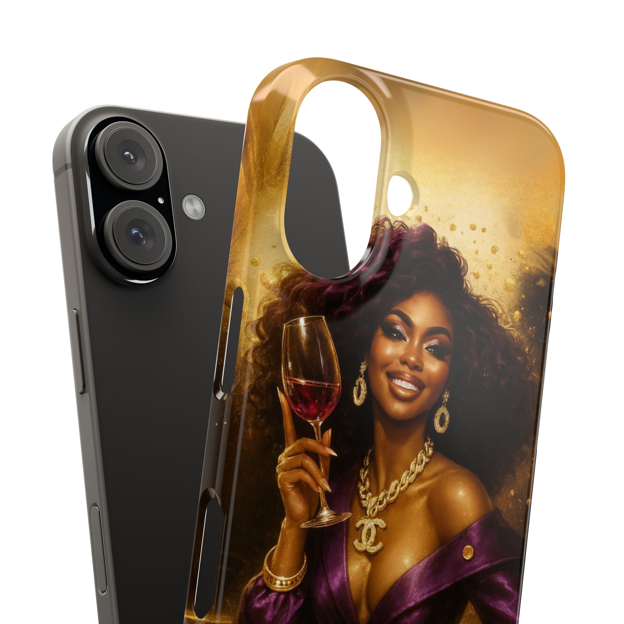 Chic Slim Phone Cases with 'Black Girl Magic' Design, Stylish Accessories, Gift for Her, Fashionable Mobile Covers, Empowering Phone Case