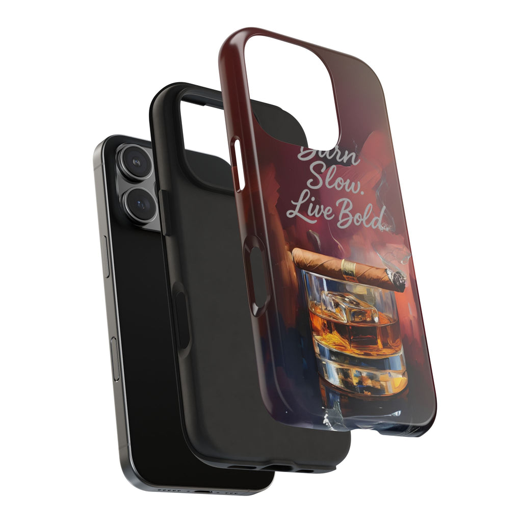 Bold Whiskey Phone Case, Tough Phone Cover for Men, Stylish Phone Accessory, Gift for Whiskey Lovers, Unique Drink Design Case