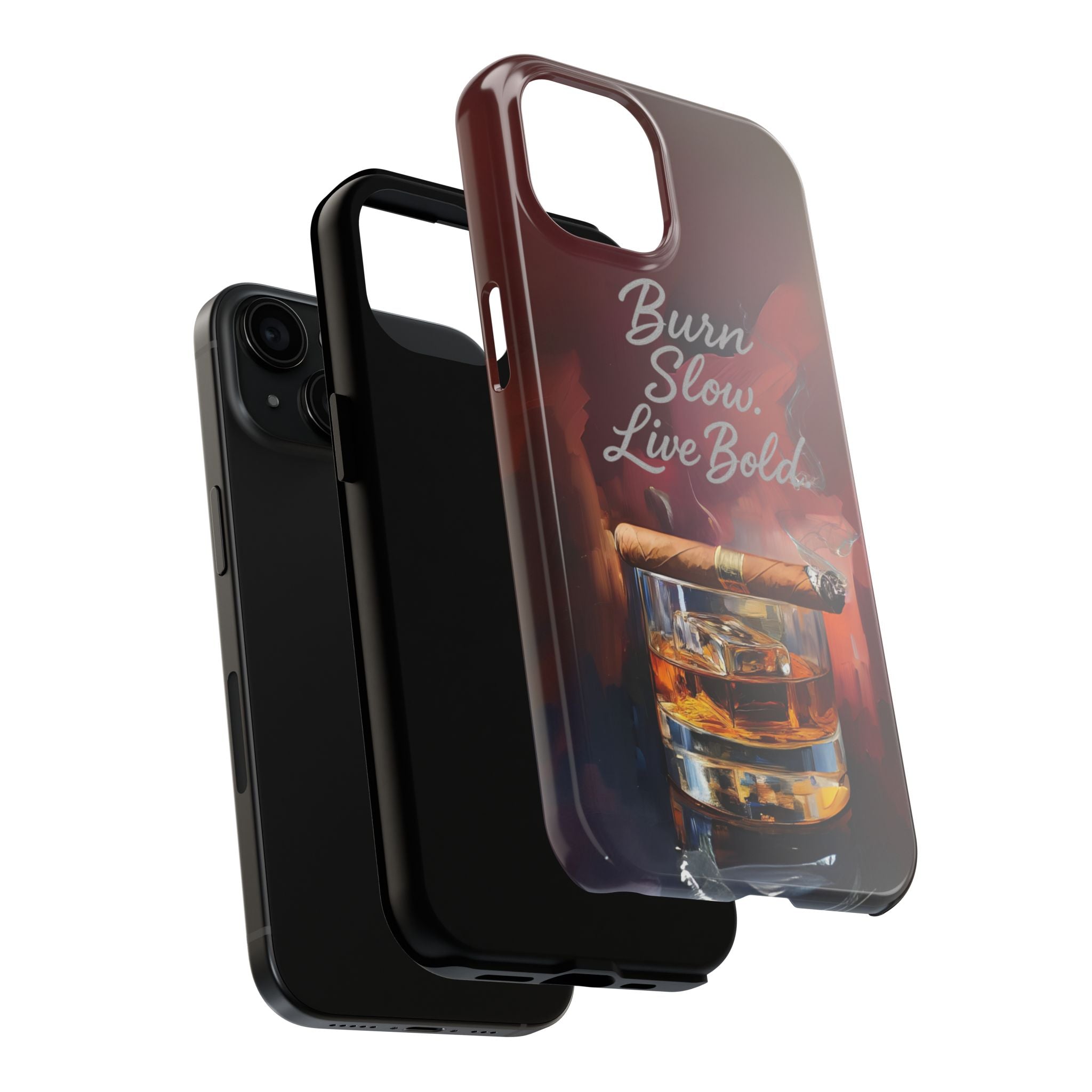 Bold Whiskey Phone Case, Tough Phone Cover for Men, Stylish Phone Accessory, Gift for Whiskey Lovers, Unique Drink Design Case