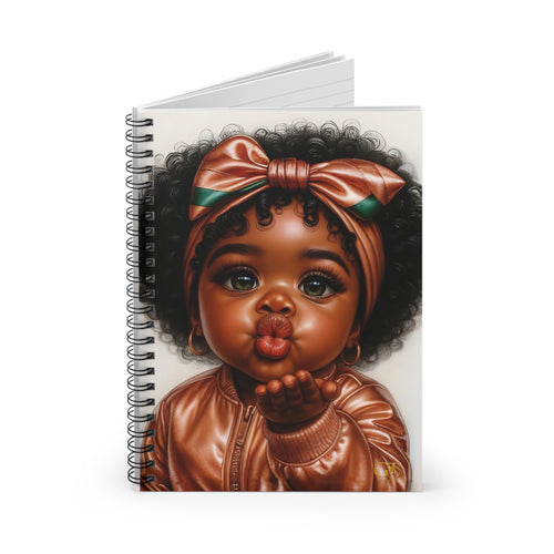 Charming Baby Girl Spiral Notebook, Cute Childhood Journal, School Supplies, Gift for Kids, Vintage Style Stationery, Unique Notebook