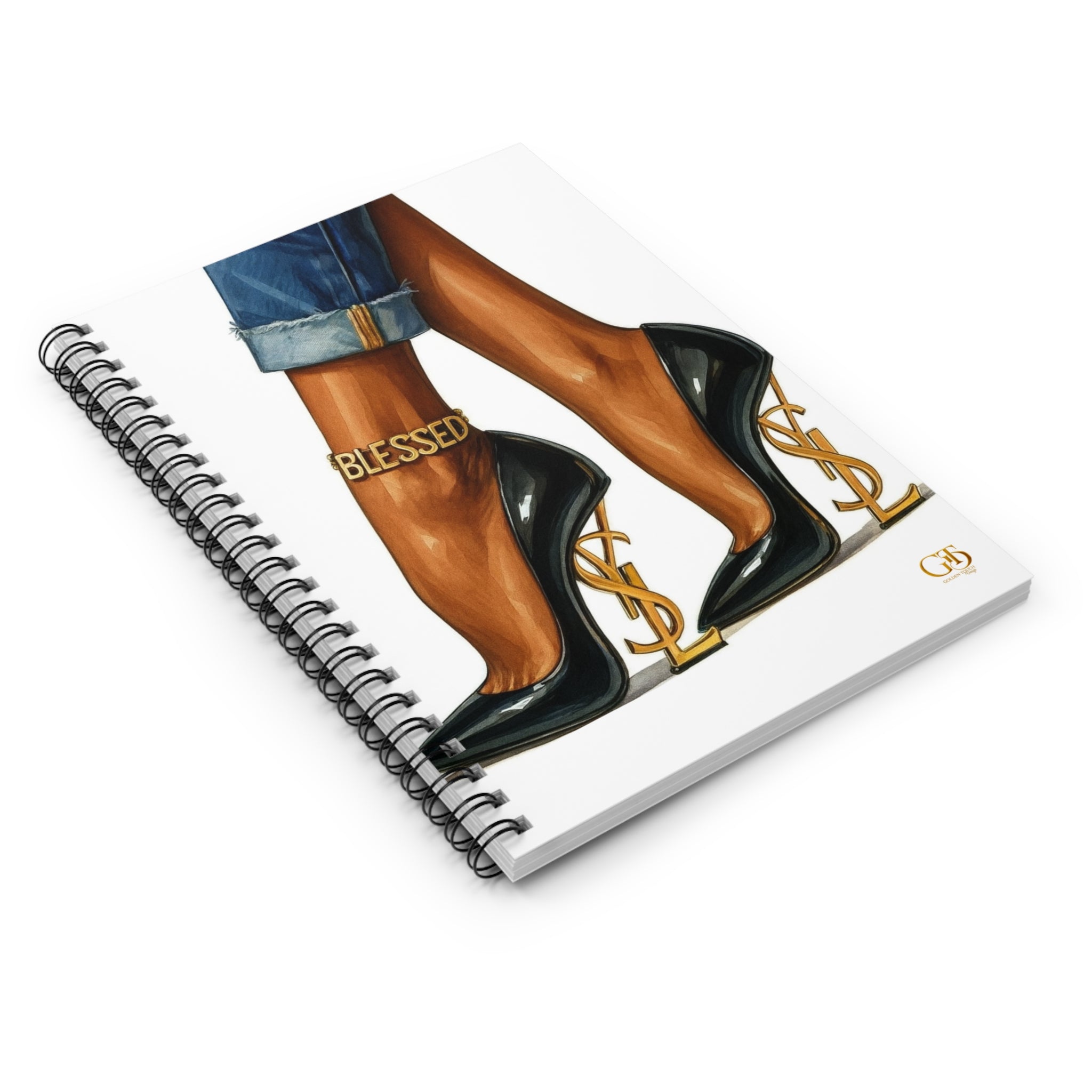 Blessed High Heel Spiral Notebook - Fashion Journal, Gift for Her, Chic Stationery, Stylish Planner, Inspirational Note Book