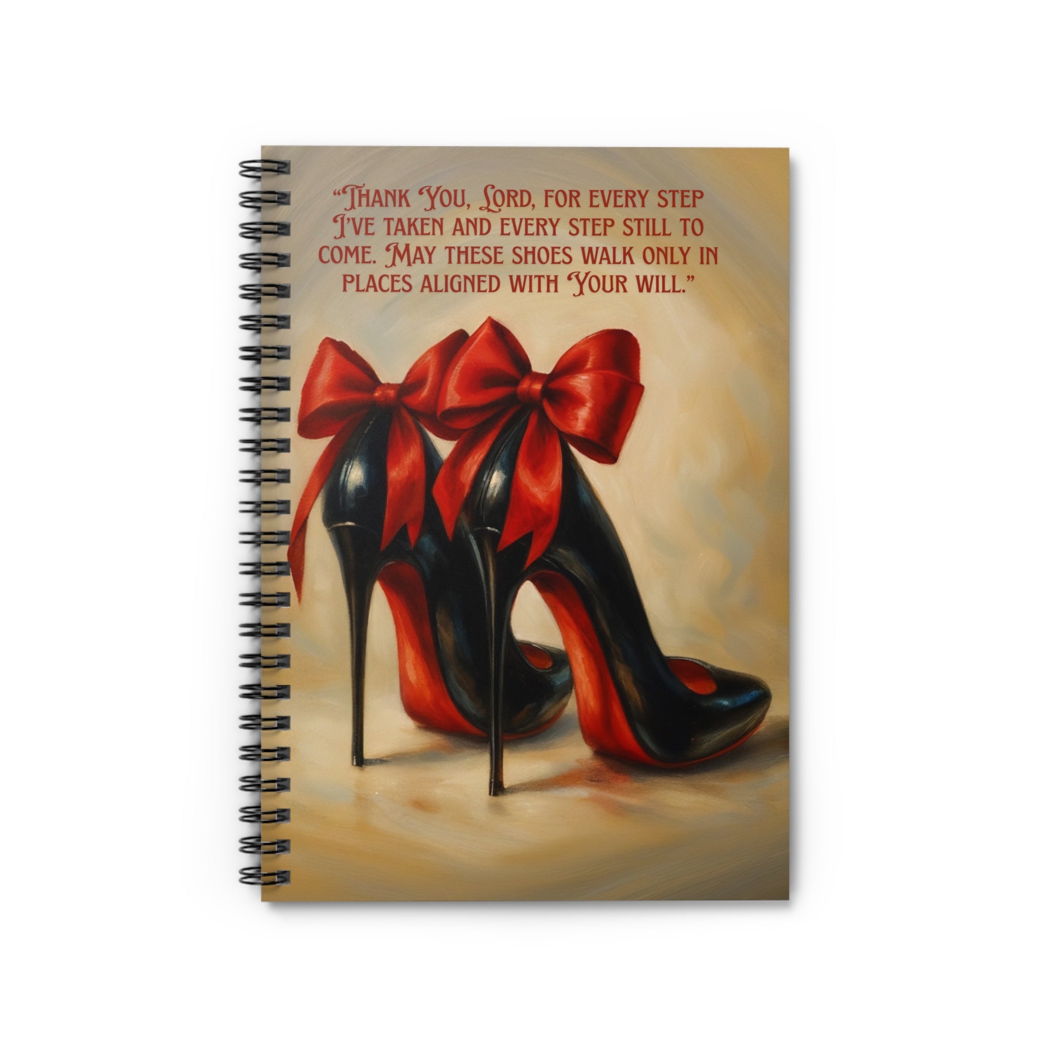 Elegant High Heel Spiral Notebook | Stylish Journal for Fashion Lovers, Inspirational Gift, Art Notebook, Christian Devotional, Quote [...]