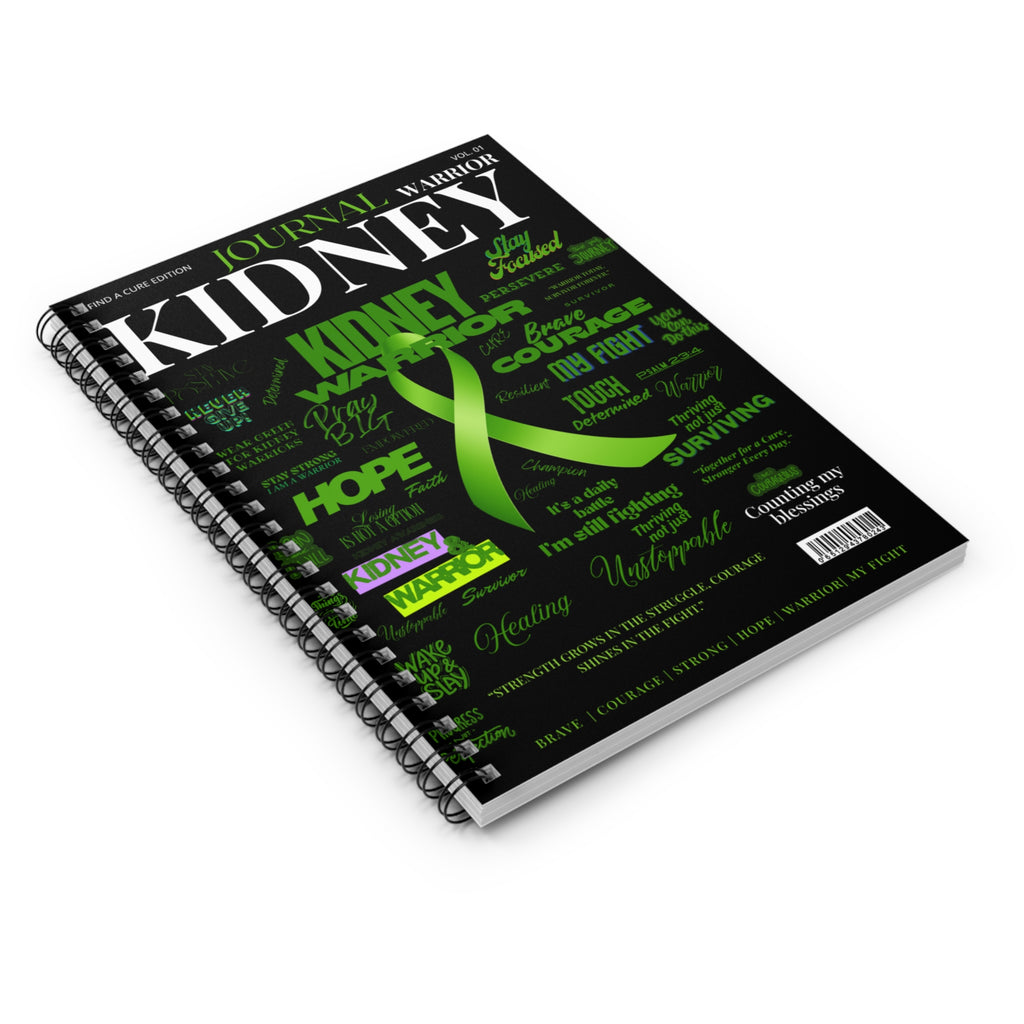Kidney Warrior Inspirational Spiral Notebook | Motivational Journal | Gift for Kidney Disease Awareness | Empowerment Diary | [...]