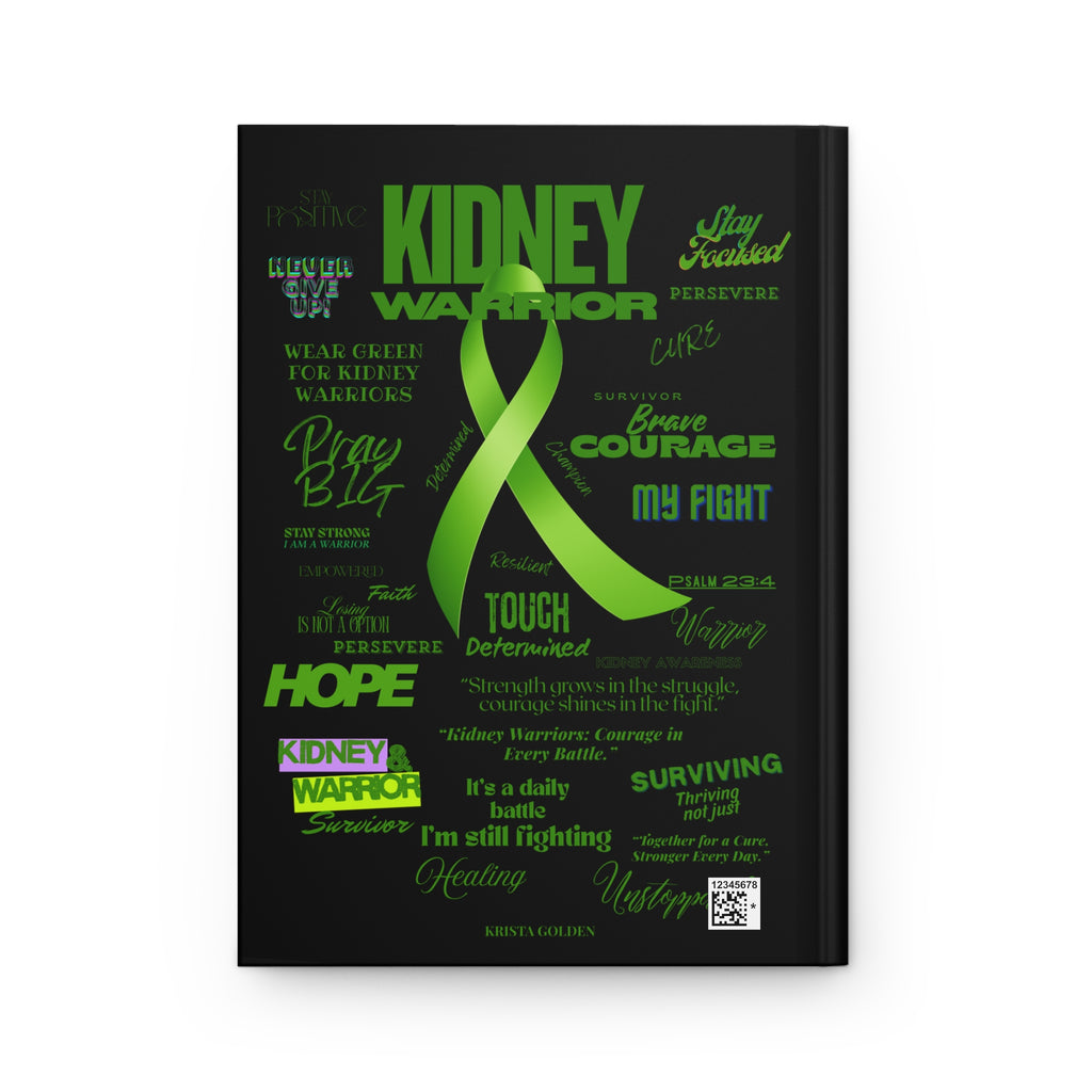 Kidney Warrior Journal | Inspirational Hardcover Notebook for Cancer Fighters, Hope Gift, Support, Gratitude Journal, Green Ribbon