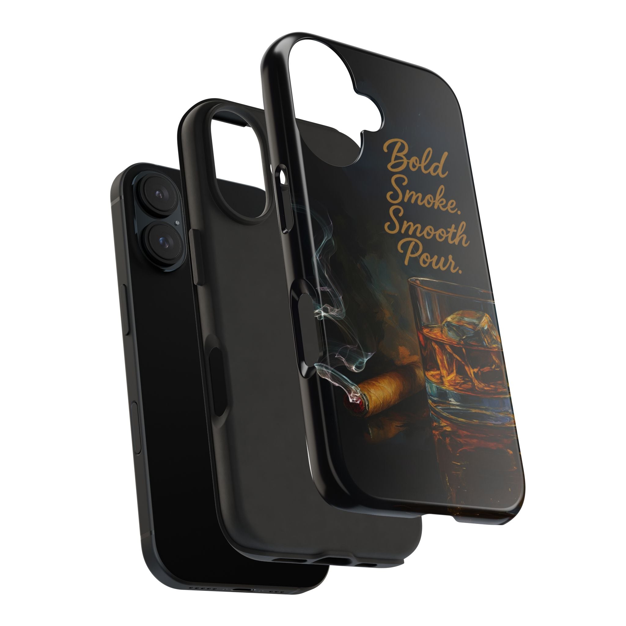 Bold Whiskey and Cigar Tough Phone Cases | Perfect Gift for Him | Unique Phone Accessory | Stylish Phone Protection | Alcohol Lover's Gift