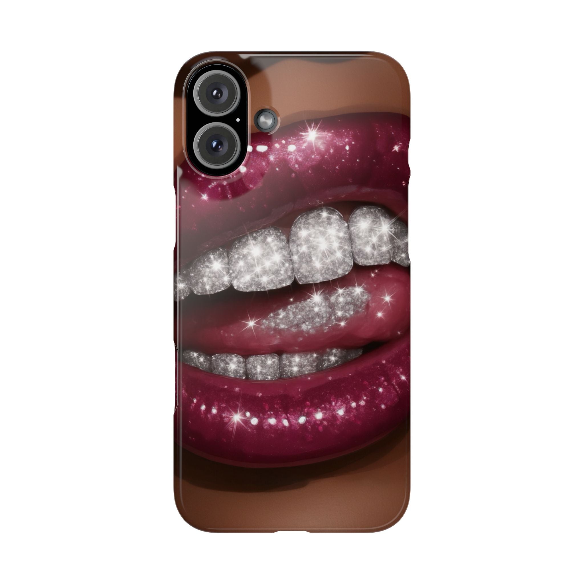 Glamorous Lip Art Phone Case | Trendy Slim Mobile Cover for Her | Perfect Gift for Makeup Lovers | Stylish Accessories