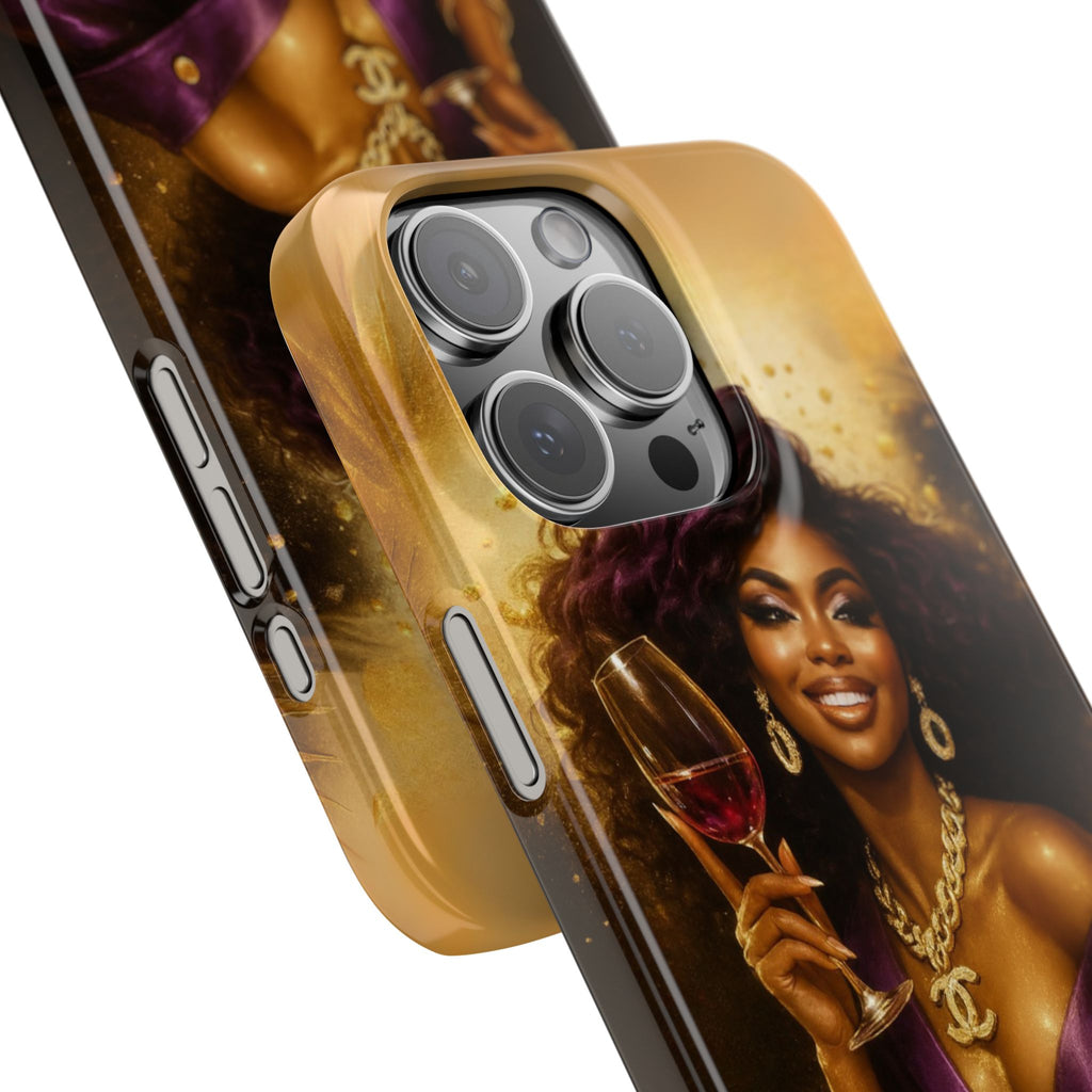 Chic Slim Phone Cases with 'Black Girl Magic' Design, Stylish Accessories, Gift for Her, Fashionable Mobile Covers, Empowering Phone Case