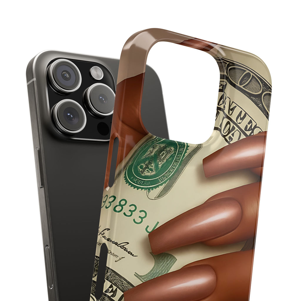 Stylish Slim Phone Case with Money Design, Chic Accessory, Trendy Gift, Phone Protector, Fashionable Tech Case